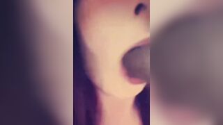 ☆ YourKinkyKitten Loves her Mouth Filled- Passionately Sucking Thick BBC Dildo ☆