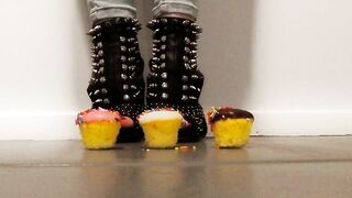 Cup Cake Food Crush with Spikey High Heels