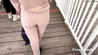 I barely had time to swallow hot cum! Risky public sex on ferris wheel - CreamySofy