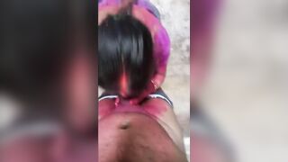 Holi Ki Subeh Bhabhi se Apna Kala Mota Lund Chuswaya