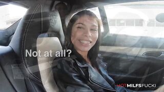 Hot MILF Eva Alerez Takes A Big Dick In a Porsche for her First Casting Sex Video